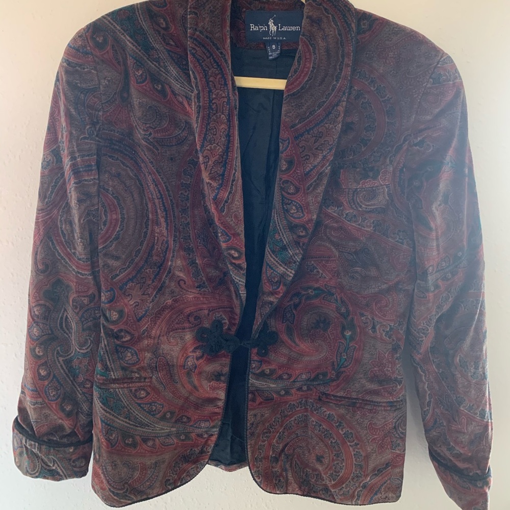 Ralph Lauren velvet smoking jacket